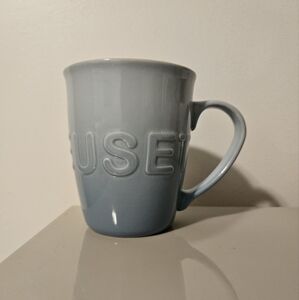 SOLD- Le Creuset Coastal Blue Logo Coffee Mug 580ml
